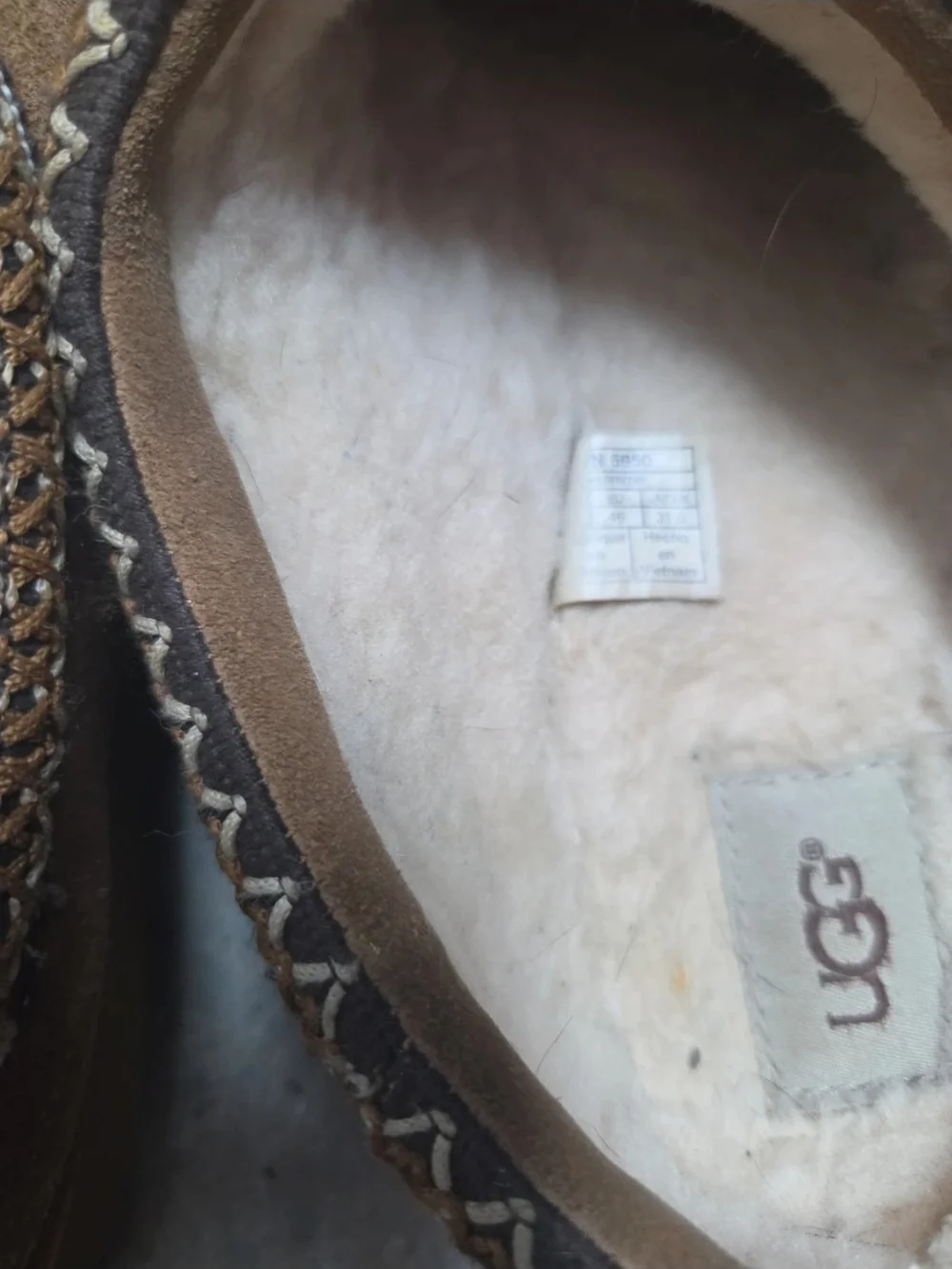 UGG Men's Chestnut Suede Shearling Lined Slip-On Slippers